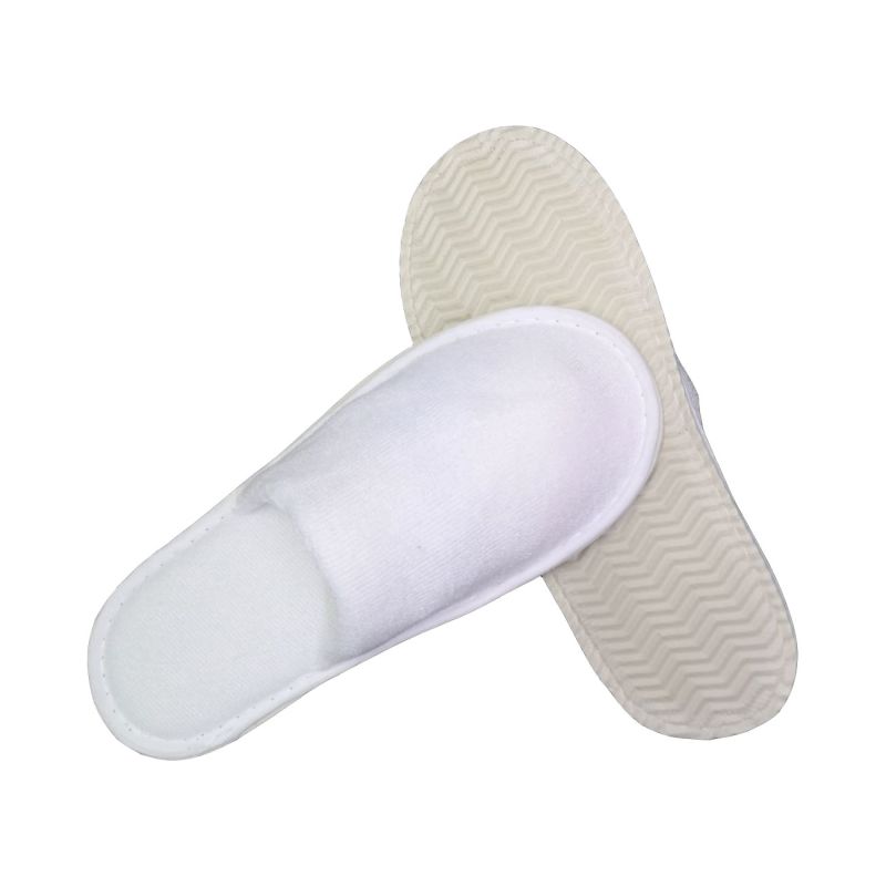 Triolist Papuci textil alb HOTEL (talpa 8mm)